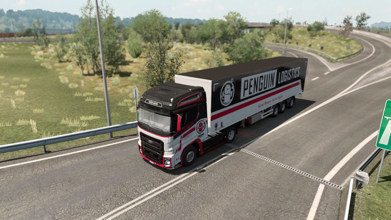ETS 2 Penguin Logistics Skin for Ford Trucks FMAX3 SimülasyonTÜRK